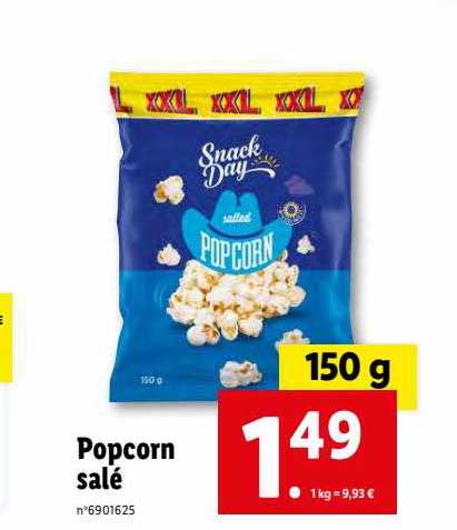popcorn salé snack day