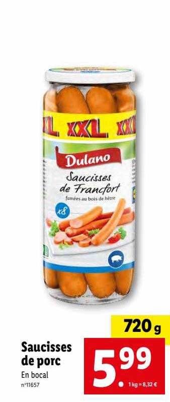 Saucisses De Porc Dulano
