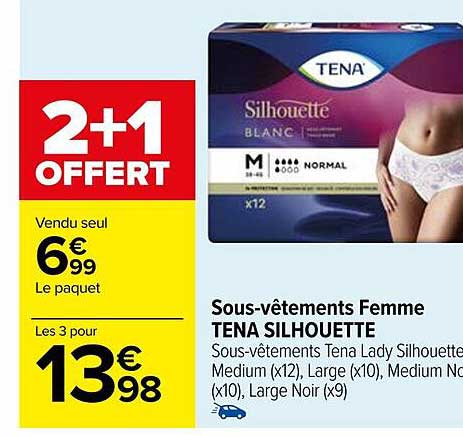 sous-vêtements femme tena silhouette
