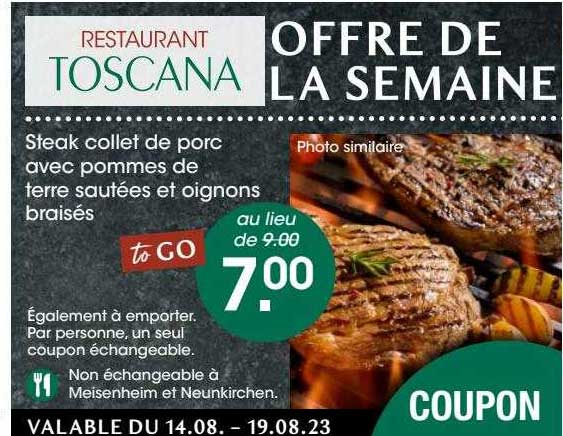 steak collet de porc avec pommes de terre sautées et oignons braisés