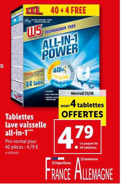 tablettes lave vaisselle all-in-1