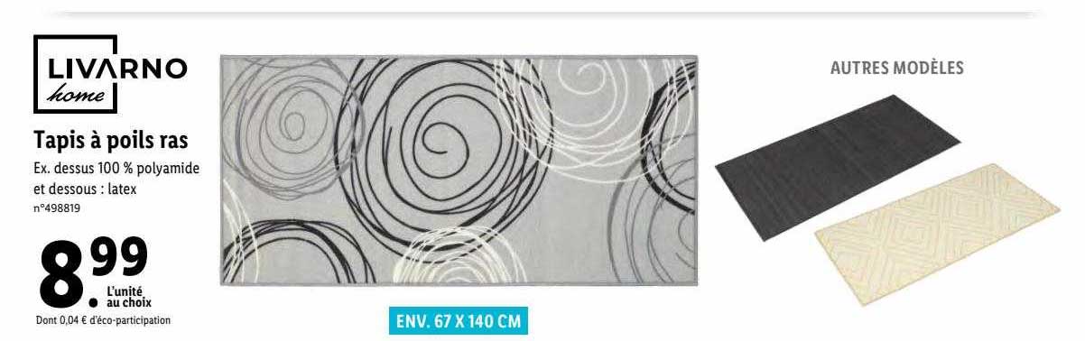 tapis à poils ras livarno home