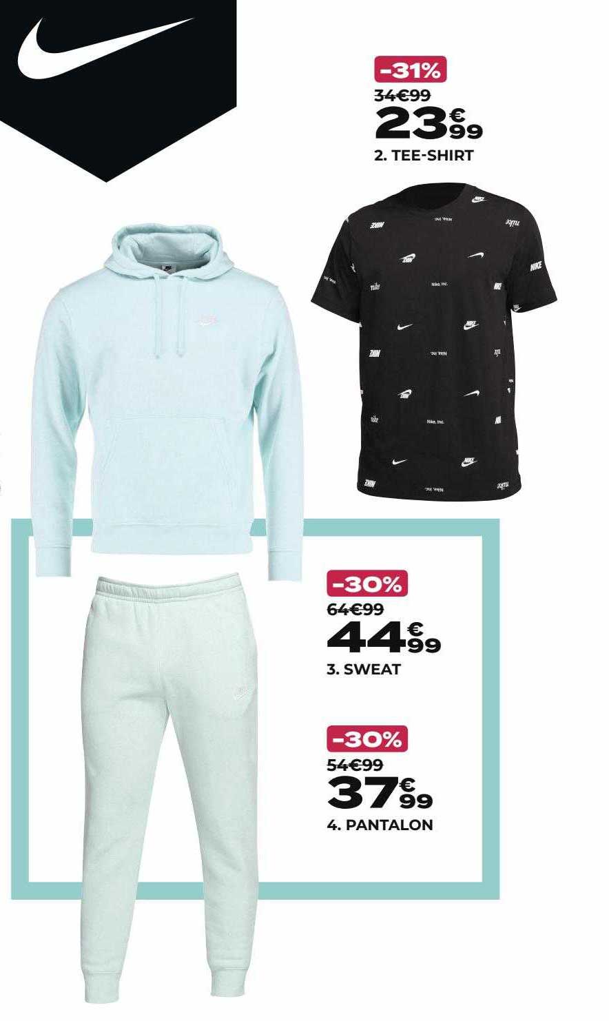 tee-shirt nike, sweat nike, pantalon nike