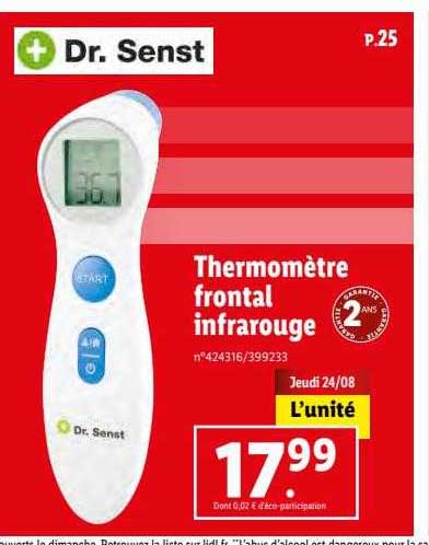 Thermomètre Frontal Infrarouge