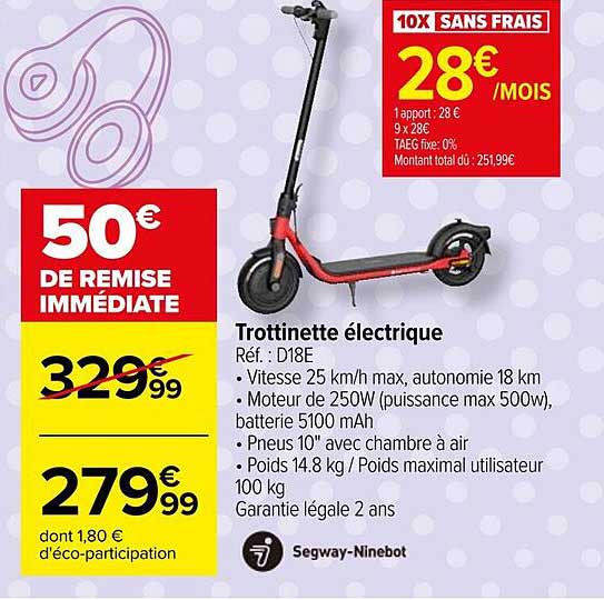trottinette électrique segway-ninebot