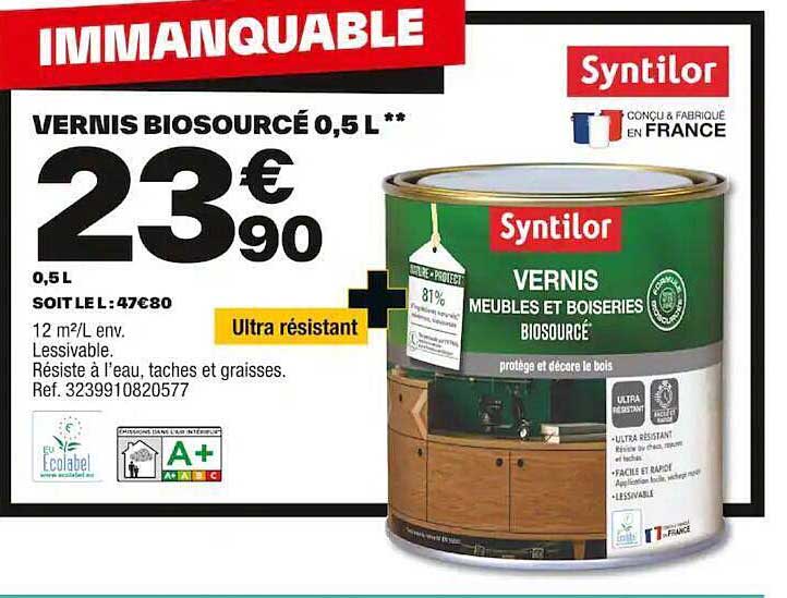 vernis biosourcé 0,5l syntilor