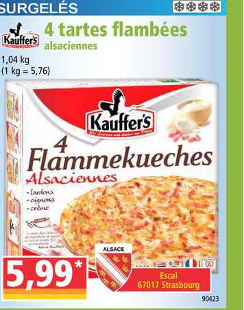 4 Tartes Flambées Alsaciennes Kauffer's