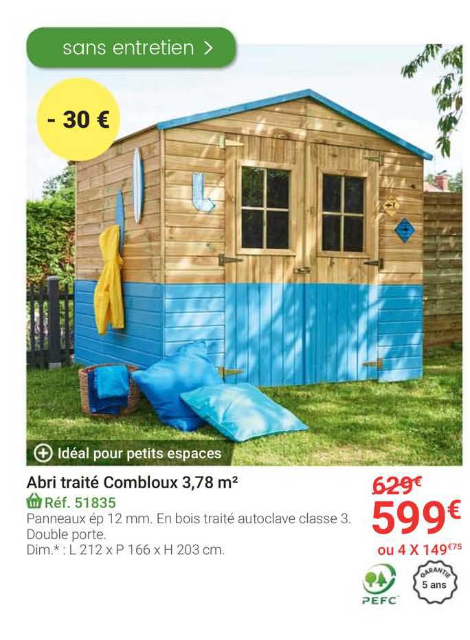 abri traité combloux 3.78 m2