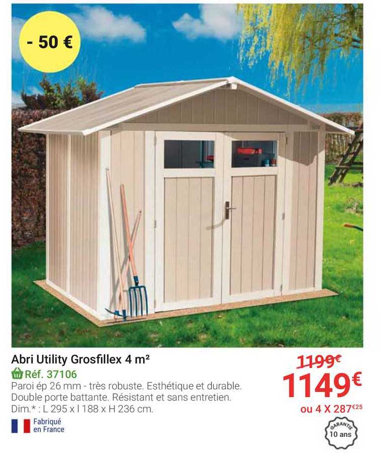 abri utility grosfillex 4 m2