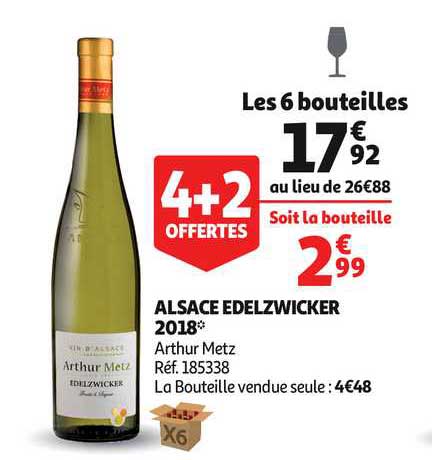 Alsace Edelzwicker 2018 Arthur Metz 4+2 Offertes