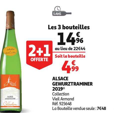 alsace gewurztraminer 2019 collection vieil armand 2+1 offerte