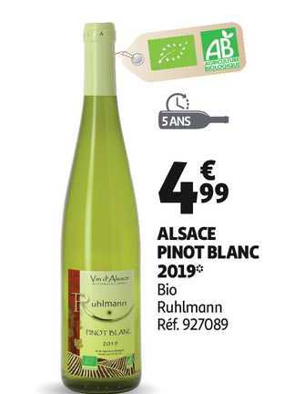 alsace pinot blanc 2019 bio ruhlmann