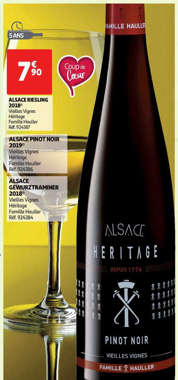 alsace riesling 2018 alsace pinot noir 2019 alsace gewurztraminer 2018 vieilles vignes héritage famille hauller