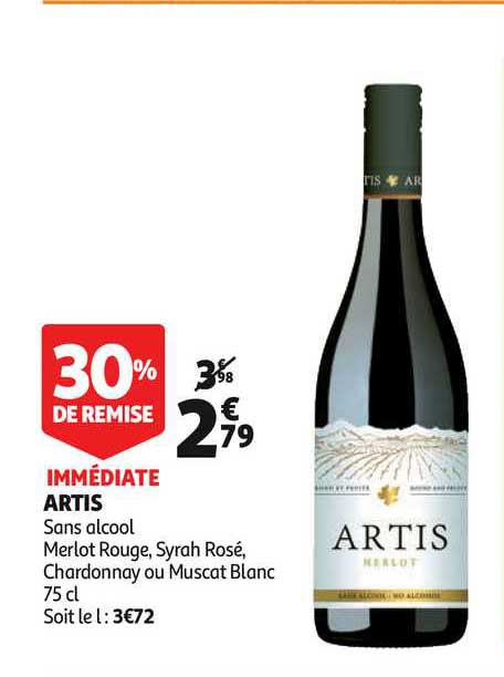 artis 30% de remise immédiate