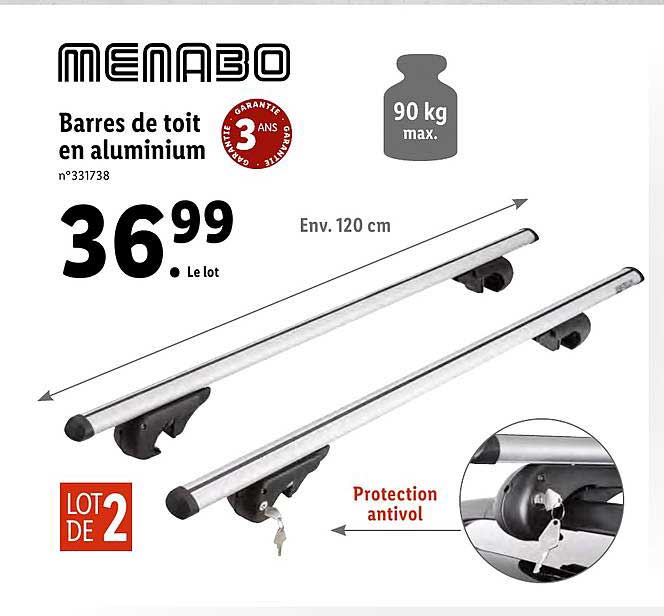 barre de toi en aluminium