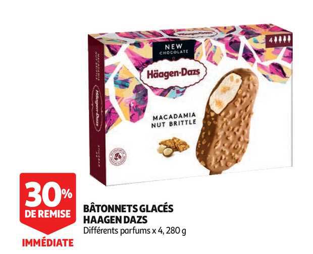 Bâtonnets Glacés Häagen Dazs 30% De Remise Immédiate