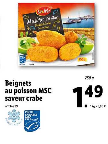 Beignets Au Poisson Msc Saveur Crabe