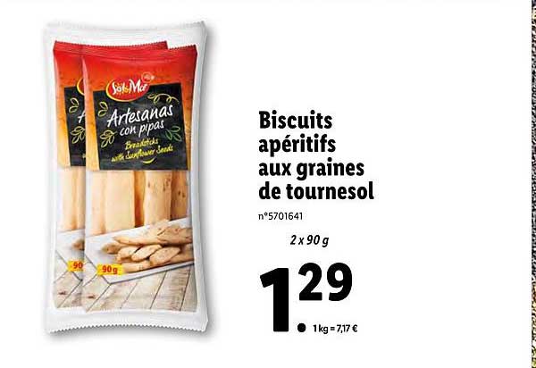 Biscuits Apéritifs Aux Graines De Tournesol