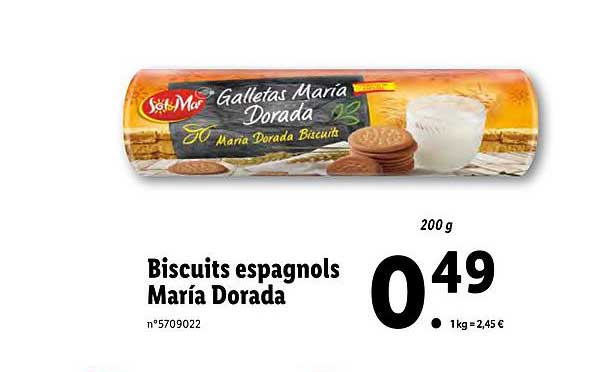 biscuits espagnols maria dorada