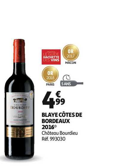 blaye côtes de bordeaux 2016 château bourdieu