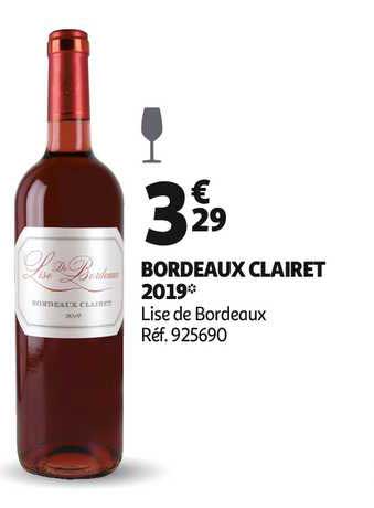 bordeaux clairet 2019 lise de bordeaux