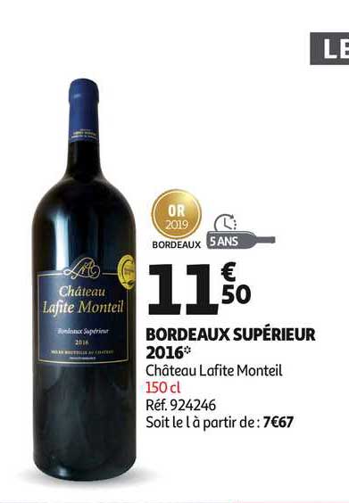bordeaux supérieur 2016 château lafite monteil