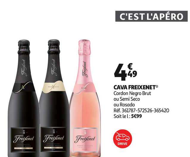 cava freixenet cordon negro brut ou semi seco ou rosado