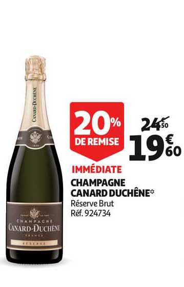champagne canard duchêne réserve brut 20% de remise immédiate