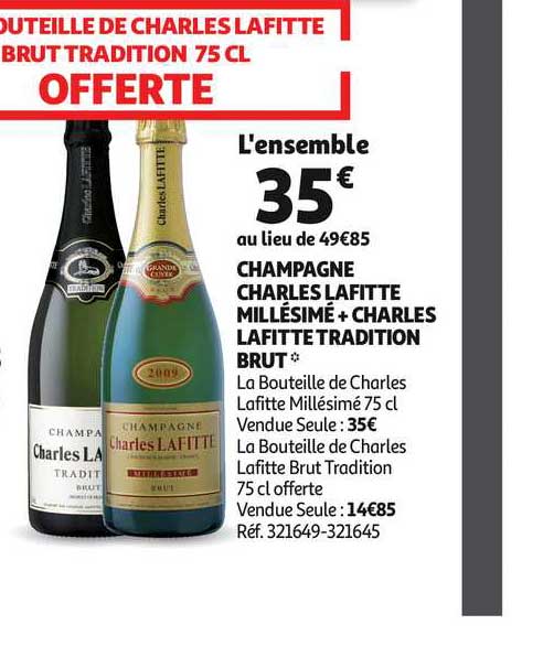 champagne charles lafitte millésimé+charles lafitte tradition brut