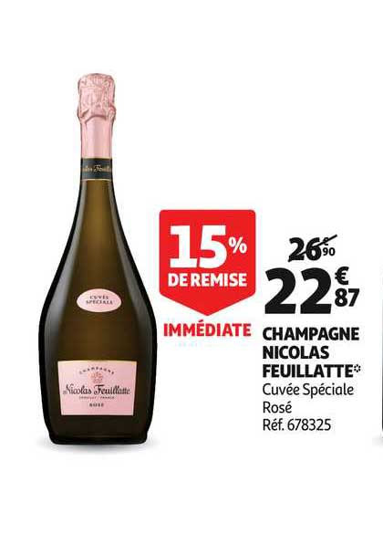 champagne nicolas feuillatte 15% de remise immédiate