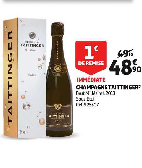 champagne taittinger brut millésimé 2013 sous étui