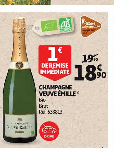 champagne veuve émille bio brut