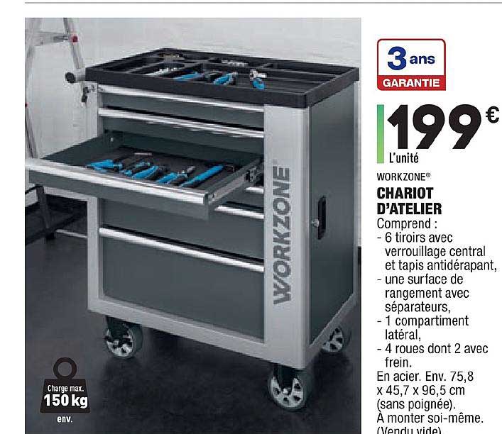 chariot d'atelier workzone