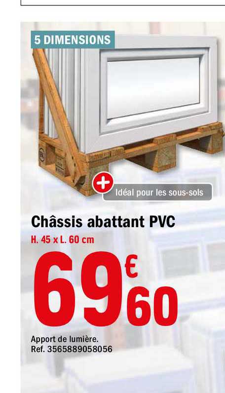 Châssis Abattant Pvc