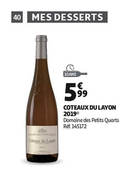 coteaux du layon 2019 domaine des petits quarts