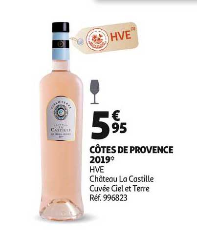 côtes de provence 2019 hve château la castille cuvée ciel et terre