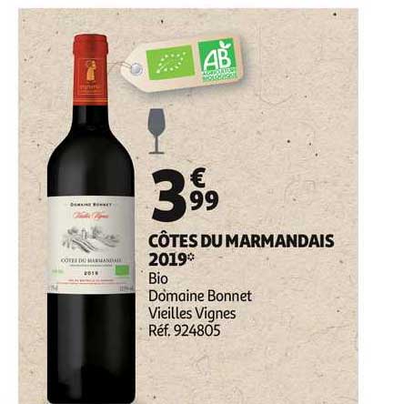 côtes du marmandais 2019 bio domaine bonnet vieilles vignes