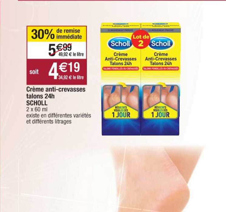 Crème Anti Crevasses Talons 24h Scholl