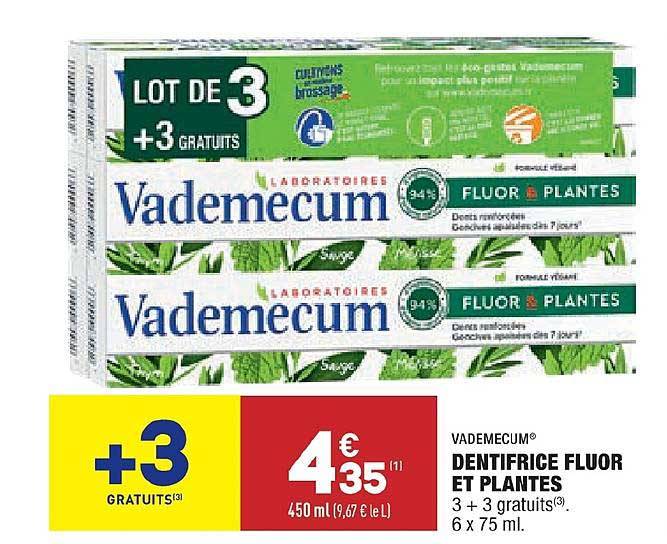 Dentifrice Fluor Et Plantes Vadecum