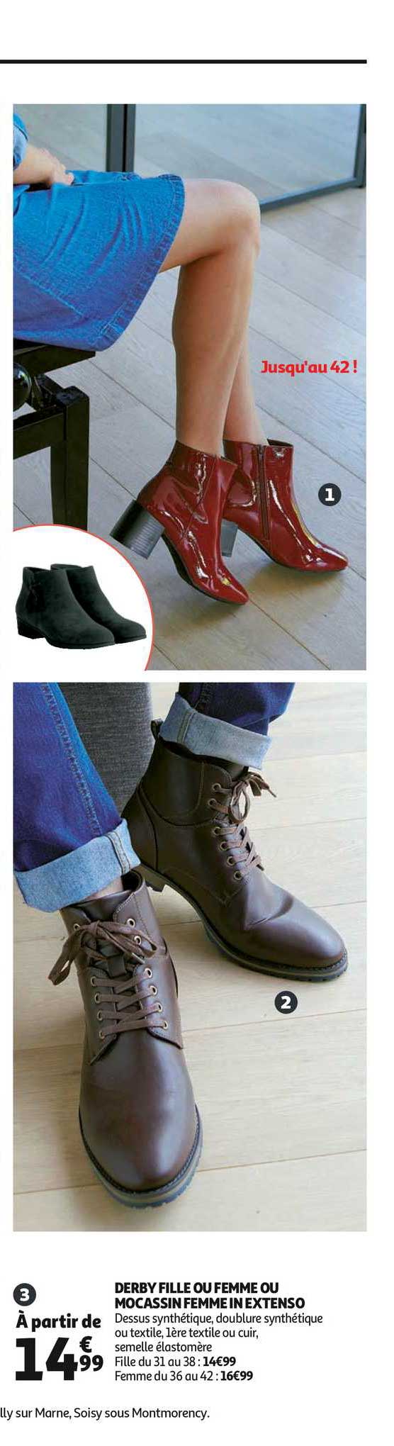 derby fille ou femme ou mocassin femme in extenso