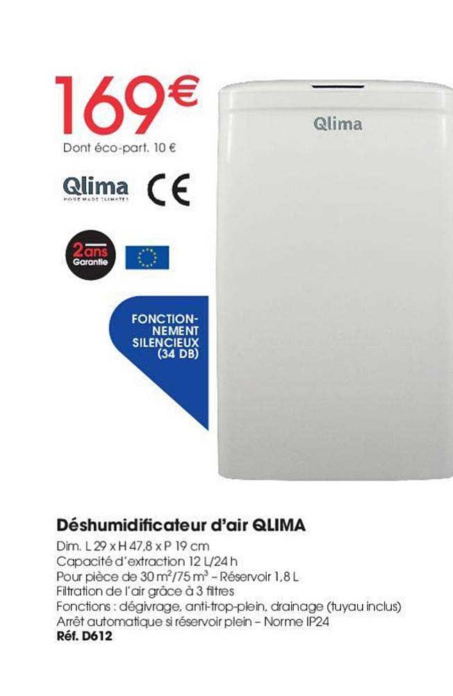 déshumidificateur d'air qlima