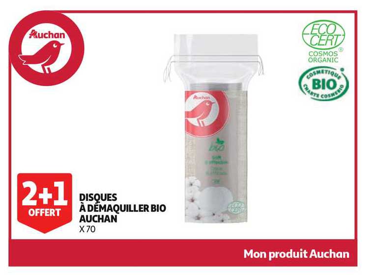 disques à démaquiller bio aucha 2+1 offert