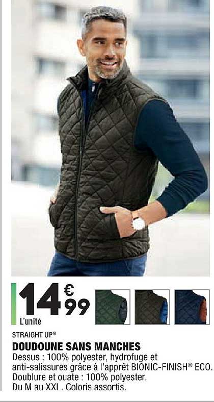 doudoune sans manches straight up