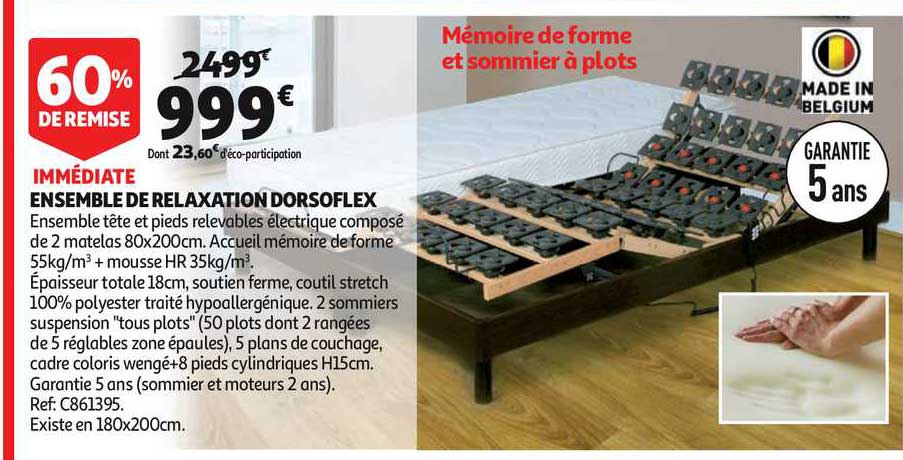 ensemble de relaxation dorsoflex 60% de remise immédiate