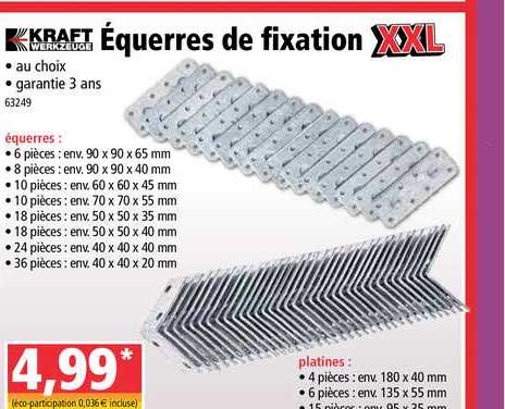 équerres de fixation xxl kraft werkzeuge