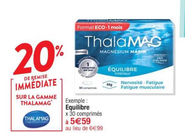équilibre 20% Remise Immédiate