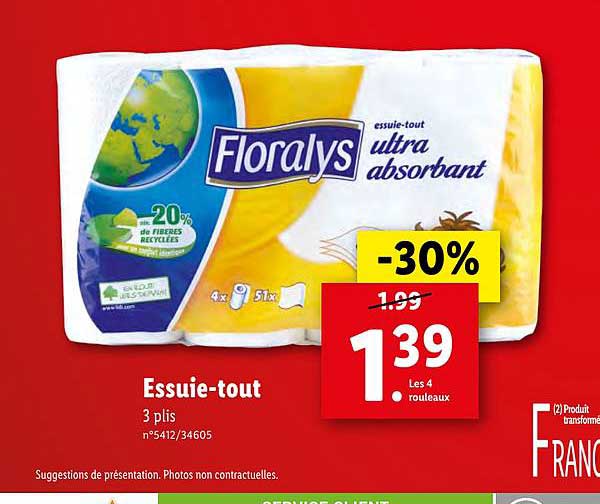 essuie tout floralys