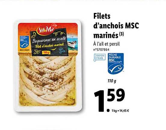 filets d'anchois msc marine boquerones en aceite