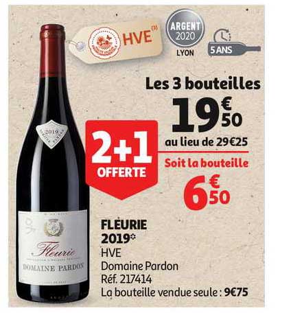 fleurie 2019 hve domaine pardon 2+1 offerte