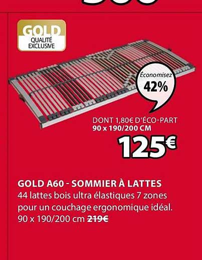 gold a60 sommier à lattes